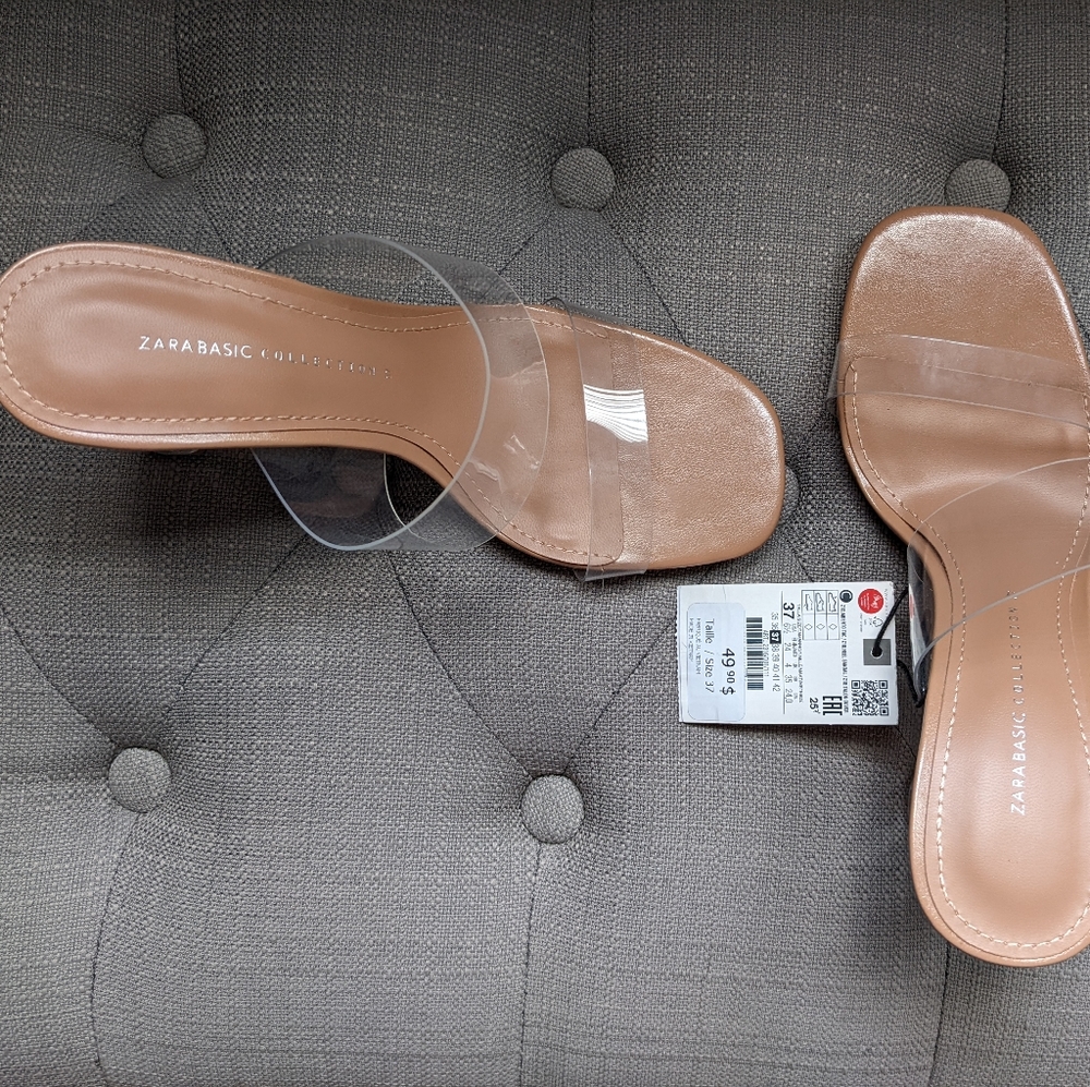 Zara clear heels
